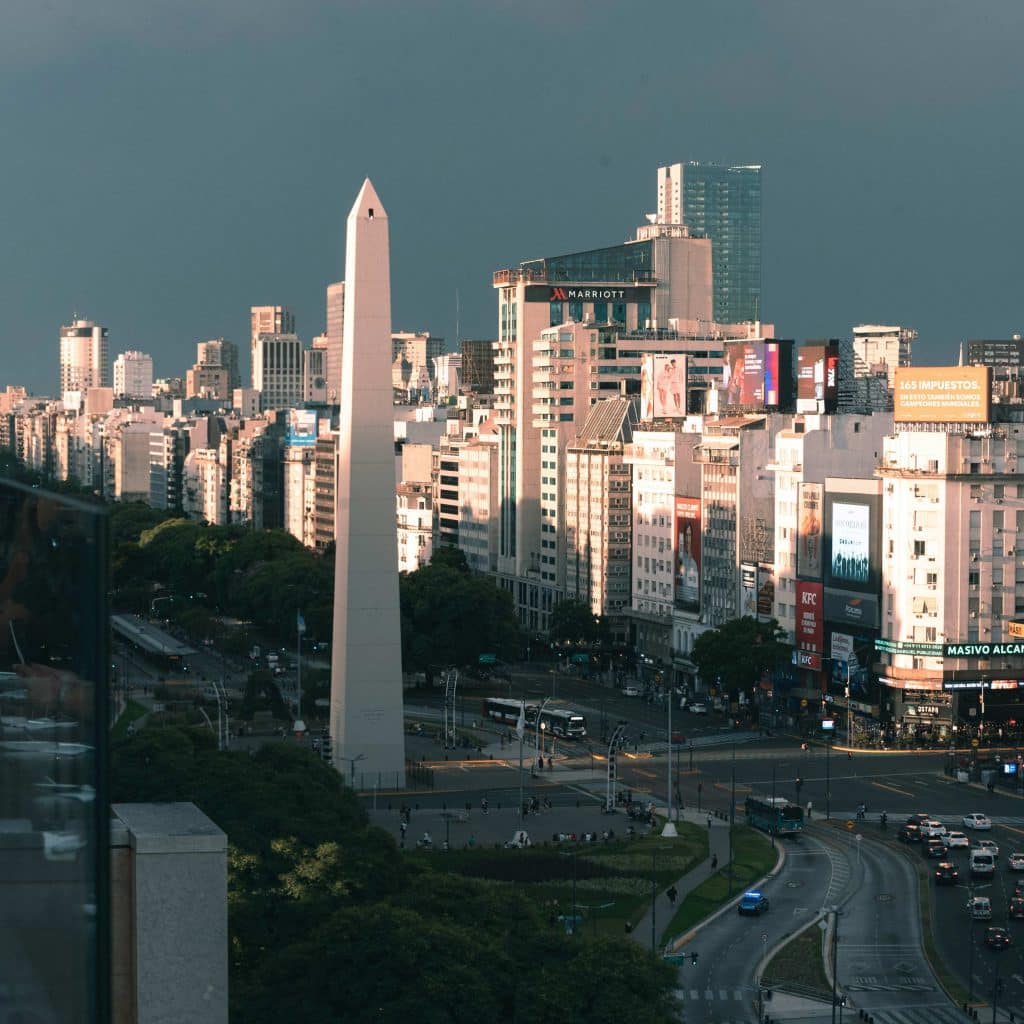 Avenida 9 de julio en Buenos Aires