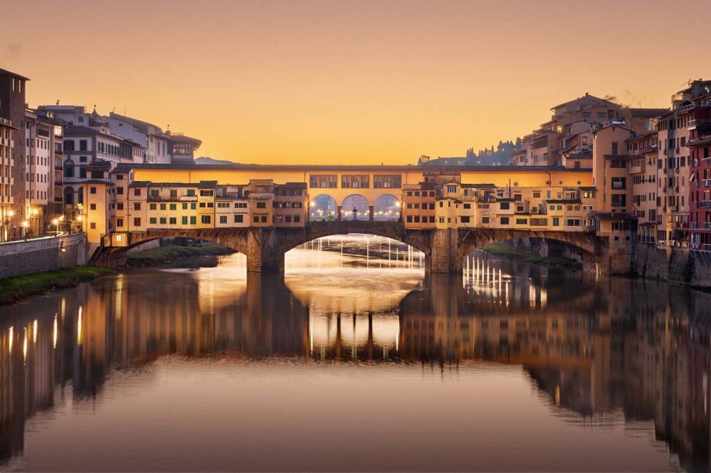 Ponte Vecchio en Florecia, Italia