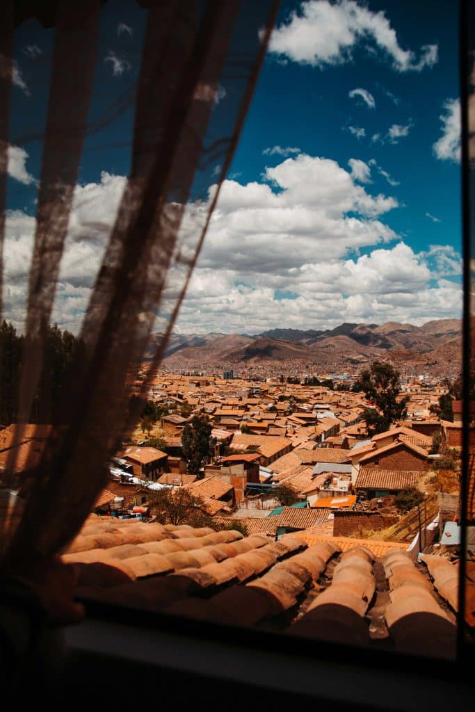 Vista desde hotel de Cusco